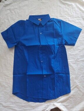 Kids Button-Down Shirt in Royal Blue